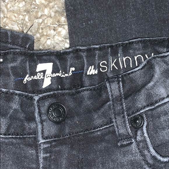 7 FOR ALL MANKIND BLACK DENIM JEANS -6X - Picture 4 of 5